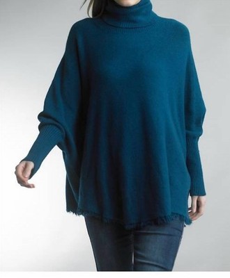 Tempo Paris Fringe Hem Tunic Sweater Size M/L