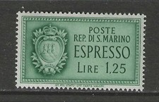 1943 SAN MARINO 1.25 Lire Special Delivery stamp mint**