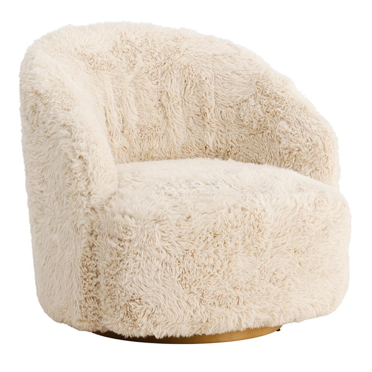 Fauteuil imitation fourrure Astru coin lecture cocooning beige
