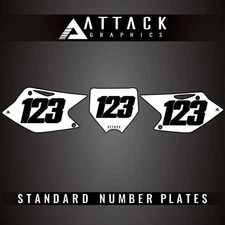 Attack Graphics Number Plate Backgrounds For Kawasaki KX250F 2004