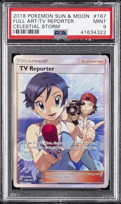 【PSA9】TVレポーター SR ポケモンカード TV Reporter (Full Art) 167/168 Sm-Celestial Storm Holo for sale