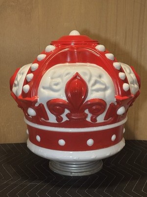 Early Original 1930s Red Crown Gas Pump Globe Arrows Version Top Half Repainted