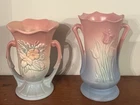 vintage Hull Art Pottery vases from the "Wild Flower" line And Tulip Line