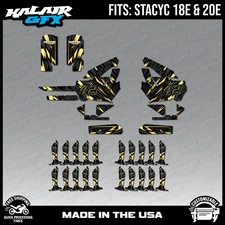 Graphics Kit for STACYC 18E 20E Electric Bike (All Years) Twitch Series - Gold
