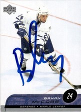 2002-03 Autographed Upper Deck Checklist Bryan McCabe Toronto Maple Leafs #161