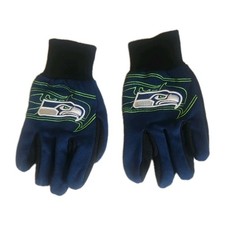 Seattle Seahawks Raised Team Logo Licensed Sport Utility Gloves NFL Football Fan