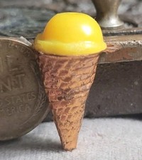 Vintage plastic And Copper Clad ICE CREAM CONE gumball charm prize jewelry