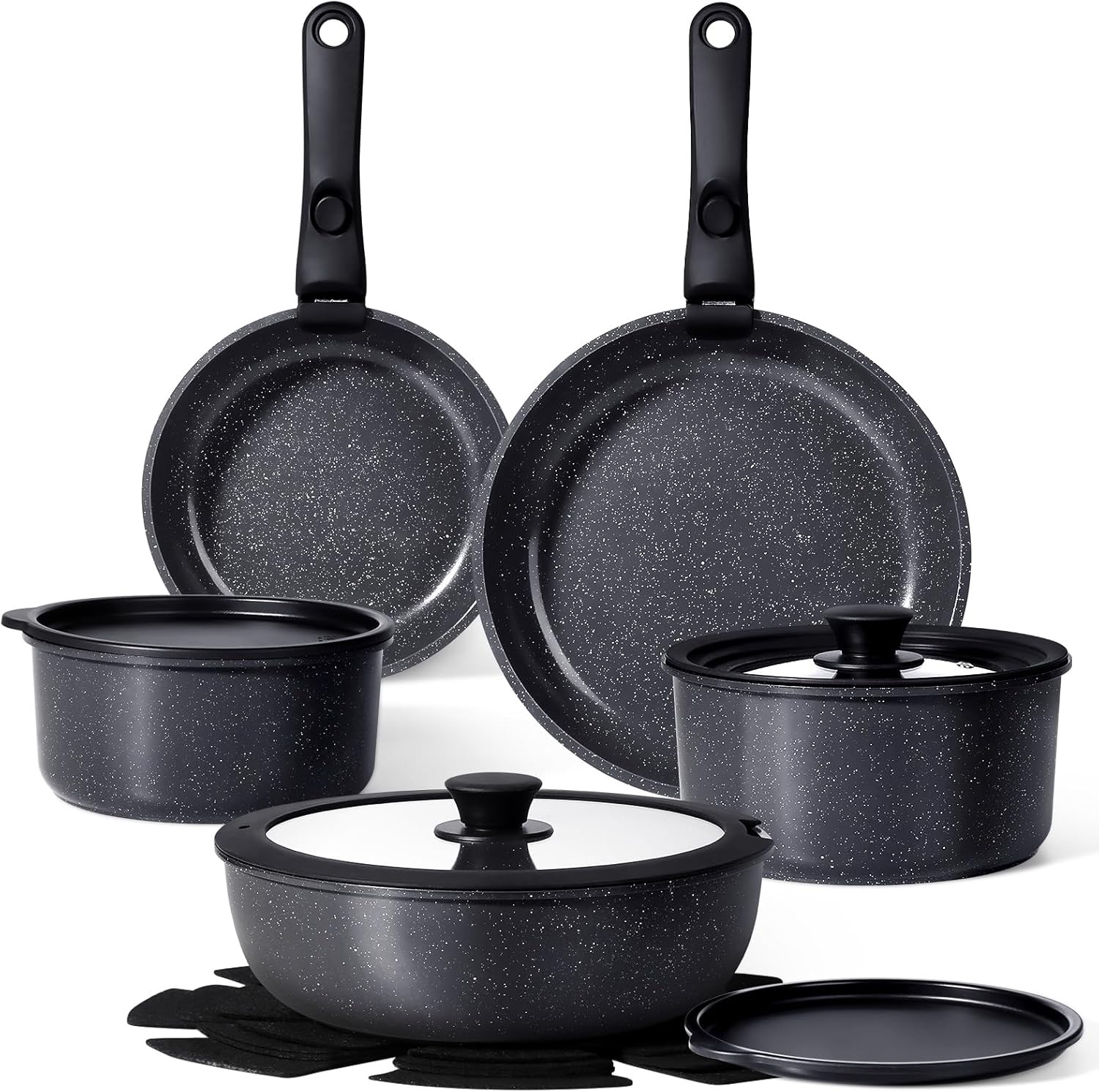 Cucina Sana con il Set 15 Pezzi Pentole Ceramica | Senza PFOA/PTFE