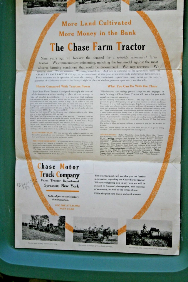 CHASE TRACTOR 1915 - Image 2 of 3