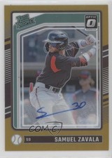 2024 Panini Donruss Optic Gold Prizm Signatures 4/10 Samuel Zavala #194 Auto 1t3