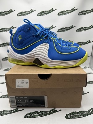 Nike Air Penny 2 II LE Sprite Blue Cyber Size 11 535600-431 White Green