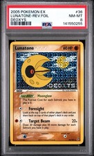 2005 Pokemon EX Deoxys #36 Lunatone Reverse Foil PSA 8 Card NM-MT Card NEW CERT! on eBay