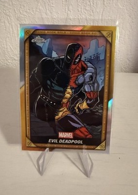 Topps Chrome Marvel Deadpool Comic Book Gold Refractor CB-14 Evil Deadpool
