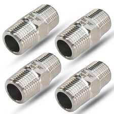 3/8" NPT Male Hex Nipple Pipe Fittings, 304 male to male, 304ss 