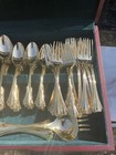 FB Rogers Gold Plated Flatware Set Of 84 Pieces Wooden Case Excellent — photo 3