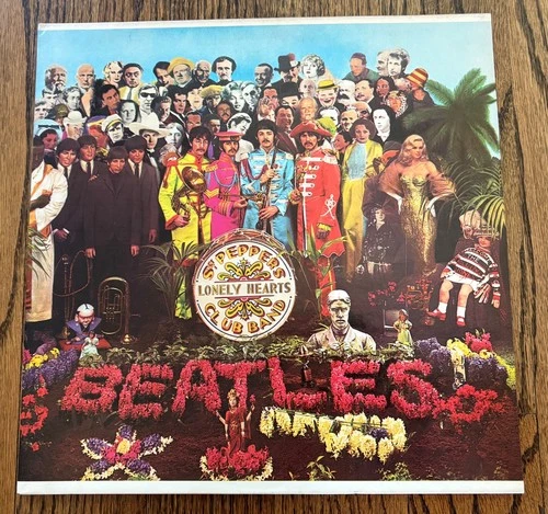 1967 Beatles Sgt Peppers Vinyl LP Record w Insert Stereo Capitol Purple Label NM