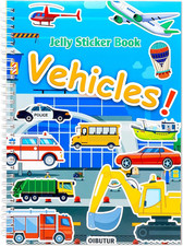 Jelly Sticker Books for Toddlers 2-4 Years, Reusable Sticker Book for Kids 1-3,