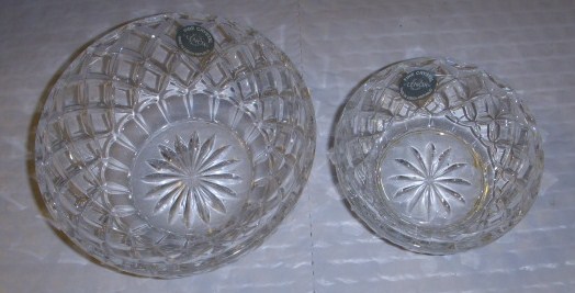 2 LENOX DIAMOND LEAD CRYSTAL BOWLS 3 3/ 4