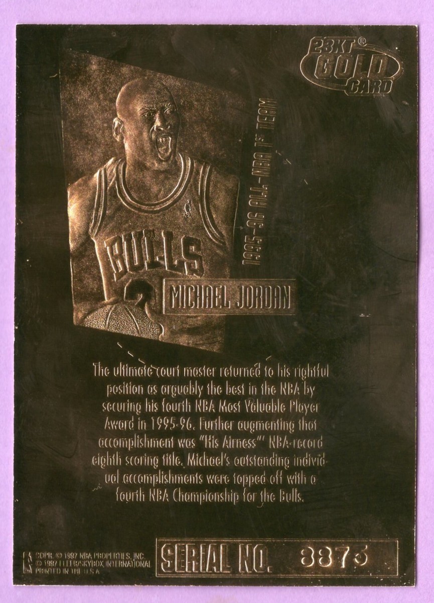 MICHAEL JORDAN 1996-97 FLEER ULTRA COURT MASTERS 23KT GOLD CARD NM-MT  LIMITED | eBay