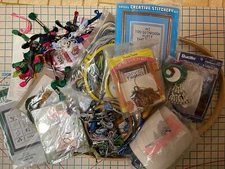 70’s vintage Needlepoint arts and crafts lot sewing lot Crafts supplies lot