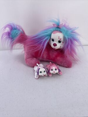 Puppy Surprise Just Play Plush Pink Dog With 2 Puppies Stars Glitter Nose