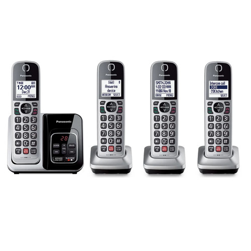Panasonic 4 Handset Answering System with Smart Call Blocker & Talking Caller Id
