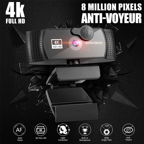 8K Webcam 4K 1080P Full HD Web Camera Auto Focus With Microphone USB Plug Web - Photo 8/14