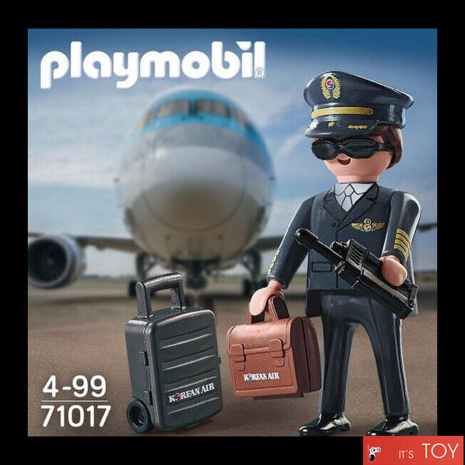 PLAYMOBIL 4-99 71017 Korean air Flight Pilot Crew Figure set PLAYMOBIL 4-99 71017 Korean air Flight Pilot Crew Figure set