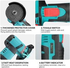 Mini Flex Smerigliatrice Portatile a Doppia Batteria Litio 12V Metallo e Legno - Miniatura 4