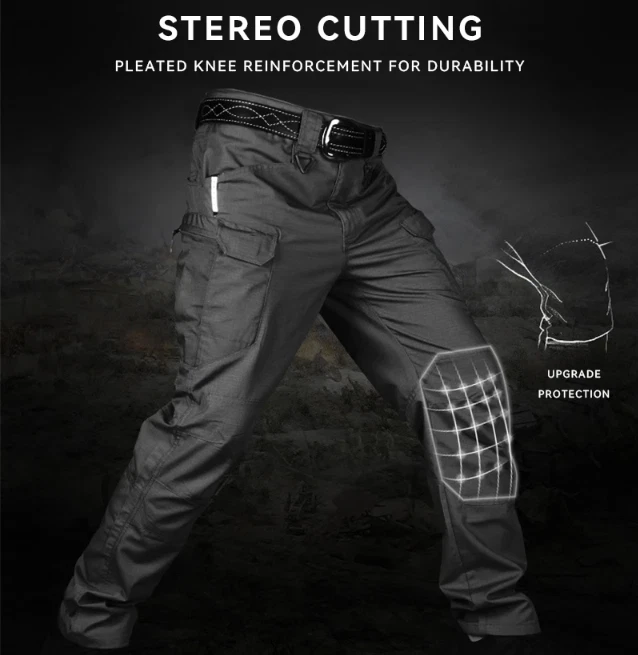 Pantalones de Carga Tácticos para Hombres Impermeables Trabajo Senderismo Combate Aire Libre Pantalones Pantalones Foto 4 de 4