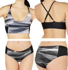Nike Logo Junior Cross-Back Black/White Swimwear Set, Bikini Top OR Bottom L, XL
