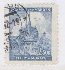 Czechoslovakia Ger. Protectorate BOHEMIA & MORAVIA 1942 2.50 Used A25P41F19189