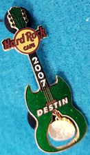 DESTIN 2007 SAND DOLLAR DANGLE GREEN SG GIBSON GUITAR Hard Rock Cafe PIN LE