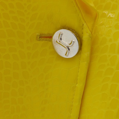Just Cavalli Snake Pattern Yellow Blazer Jacket Size S - Picture 4 of 8