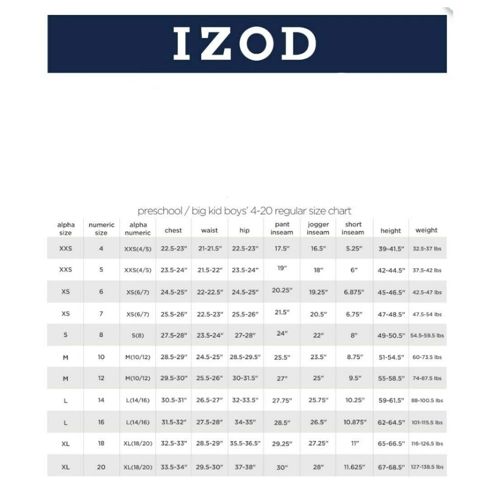 Izod Niños Pequeños Talla 8 Huskey Uniforme Escolar Pantalones Cortos Nuevo con Etiquetas Cintura Ajustable Caqui Foto 4 de 4