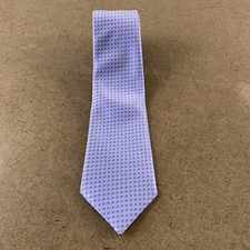 Men's Blue/Lavender Geo Print Polyester 3" Neck Tie New