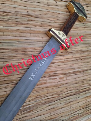 HF KNIVES 38'' Hand Forged Custom Viking Sword Medieval Viking Sword Norse Sword