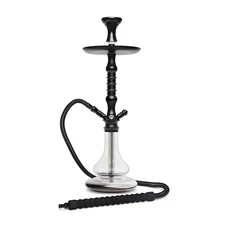 25" Black Hookah Set - Adonis by B.Y.O. Hookah Shisha 1 Hose BYO