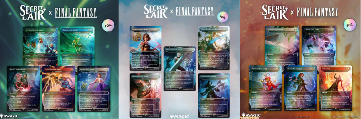 Preorder MTG Secret Lair - FINAL FANTASY Complete FOIL Set