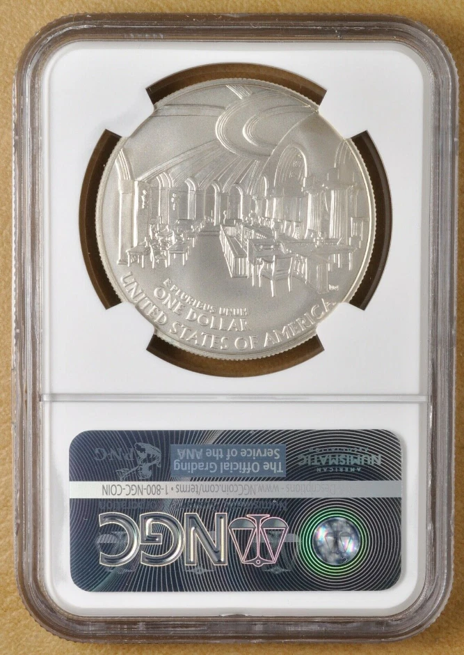 :2005-P S1$ Chief-John-Marshall-Commemorative-Silver-Dollar NGC MS-70 Top-Pop - Image 2 of 2