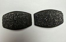 Beautiful Set Of MUSI Vintage Black Beaded Shoe Clips Patent Pending