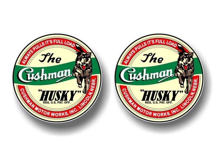 Adesivi Cushman 2 Adesivi Vinilici CUSHMAN HUSKY Motor Scooter - Stile Eagle, Per Golfster E Scooter A Gas, Decorazione Vintage Adesivi Volkswagen Golf - Foto 10