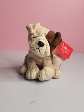 Russ Luv Pets BULLET Puppy Dog Brown Tan Chamois Suede 7" Plush Stuffed Animal 