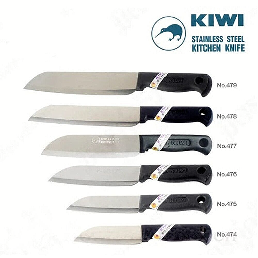 6 Pcs Kiwi Knife Chef Cutting Slice Stainless Steel Plastic Handle