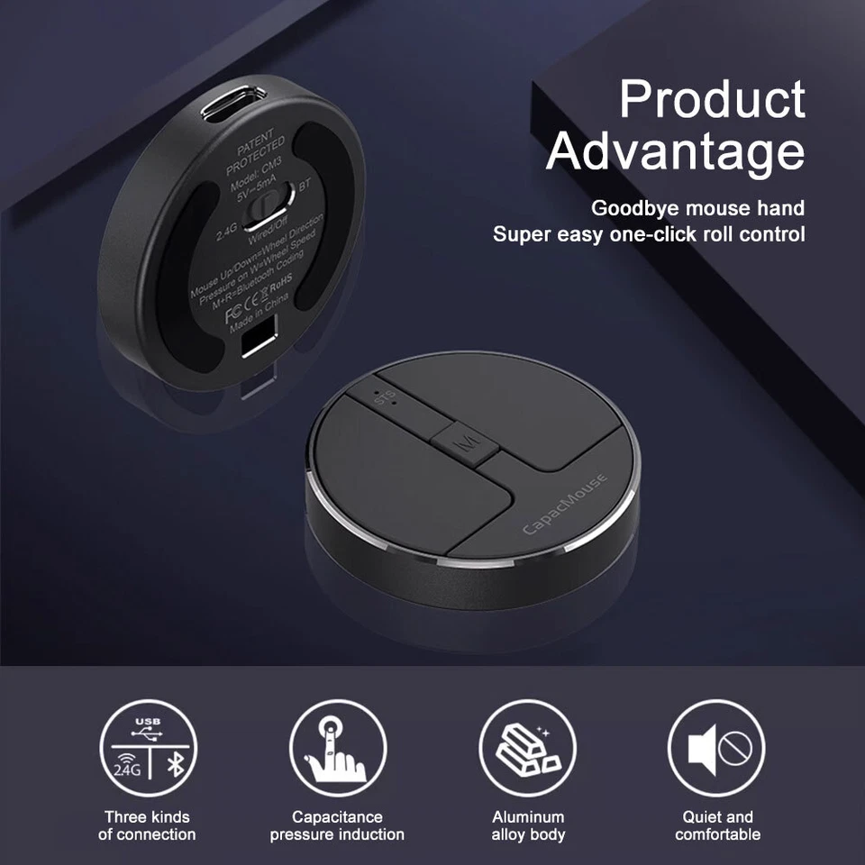 NEW Portable Wireless Mouse 2.4G Wire Mouse Bluetooth Mini Mouse - Image 2 of 4