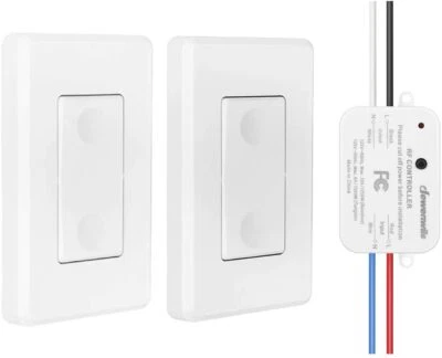 DEWENWILS 3 Way Wireless Light Switch and Receiver Kit, Remote Control Wall Swit