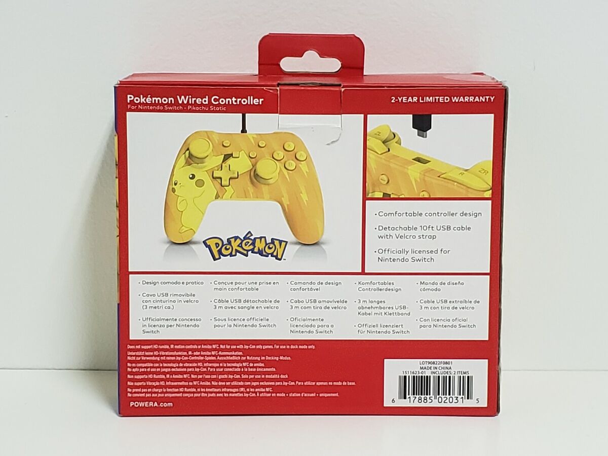  PowerA Wired Controller for Nintendo Switch - Pokémon: Pikachu  Static, Gamepad, Game controller, Wired controller, Officially licensed :  Video Games