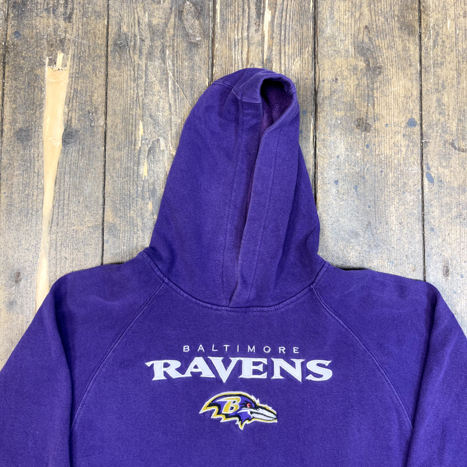 Reebok NFL Hoodie Mens Vintage Baltimore Ravens Football Hoodie, Purple, Medium image 7