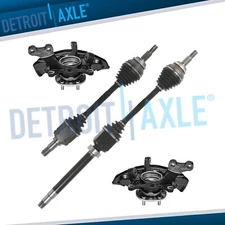 FWD Front Steering Knuckles Wheel Hub and Bearing CV Axles Kit for Toyota Sienna