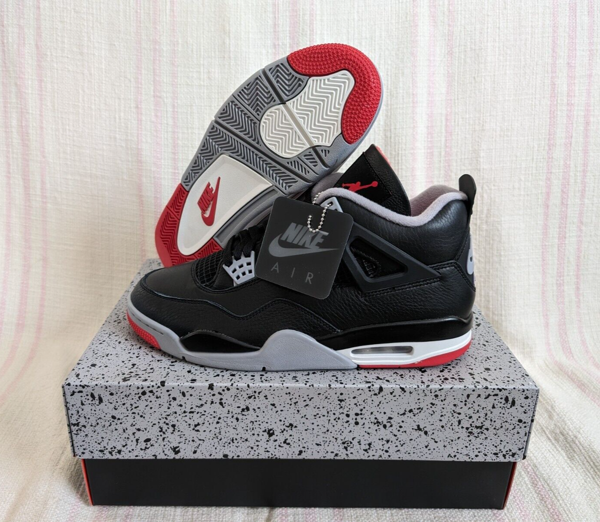 Nike Air Jordan 4 Bred Reimagined Black Red AJIV FV5029-006 Nike Air Jordan 4 Bred Reimagined Black Red AJIV FV5029-006
